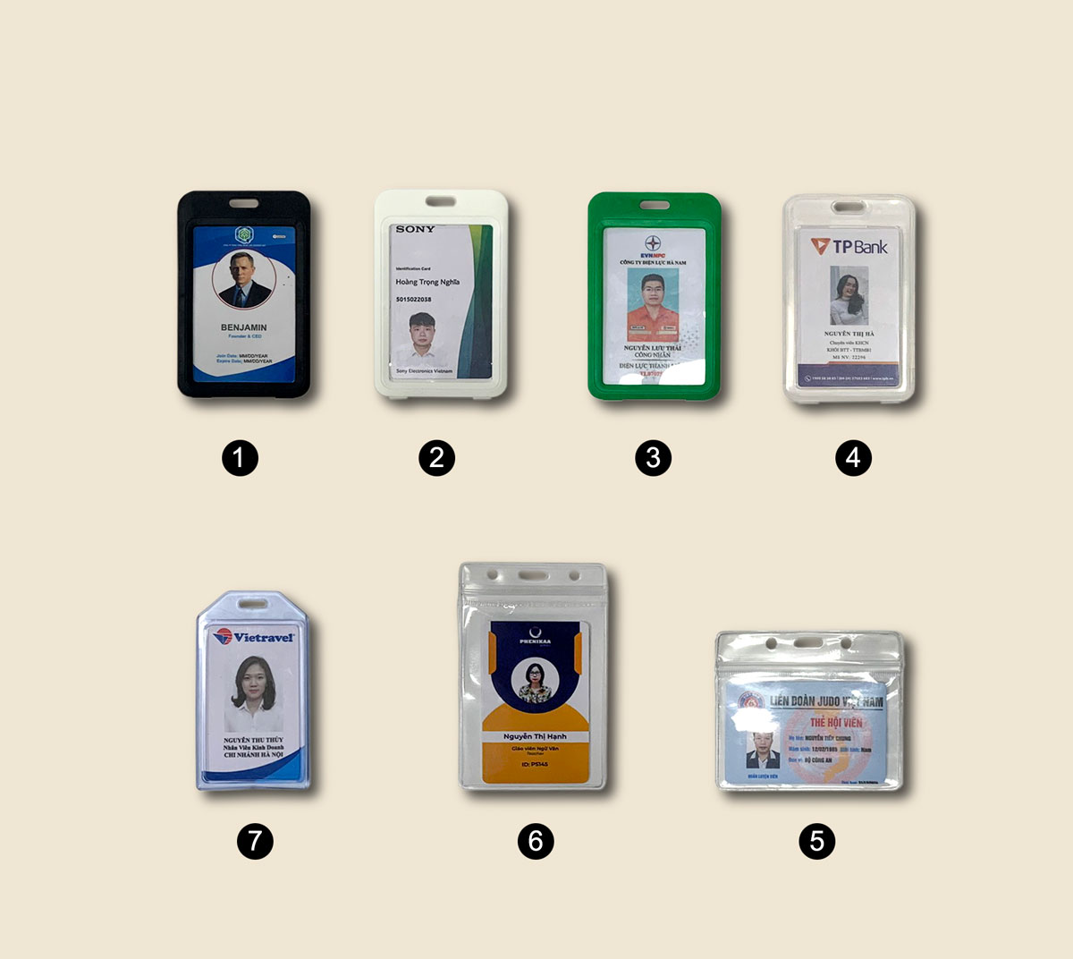 Các loại bao đựng thẻ nhân viên
