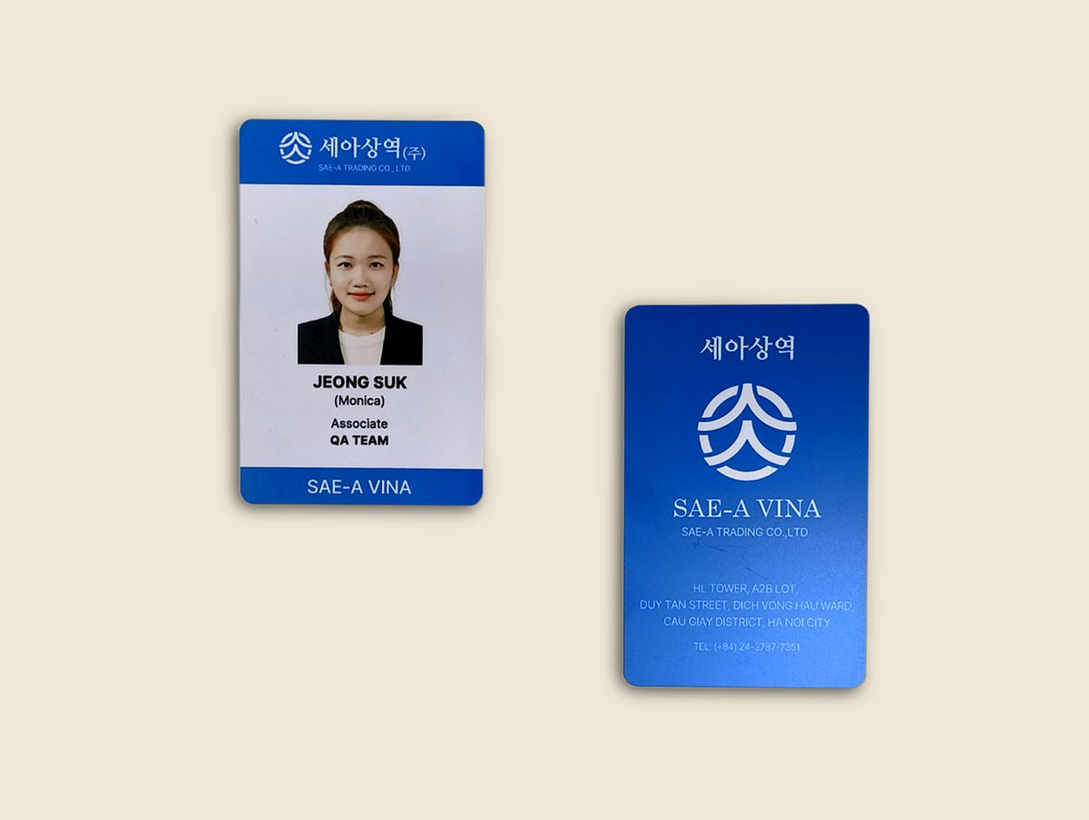 Thẻ nhân viên công ty hàn quốc