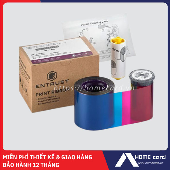 RUY BĂNG MỰC IN THẺ NHỰA MÀU YMCKT ENTRUST SIGMA DS1 - DS2 (525100-004)